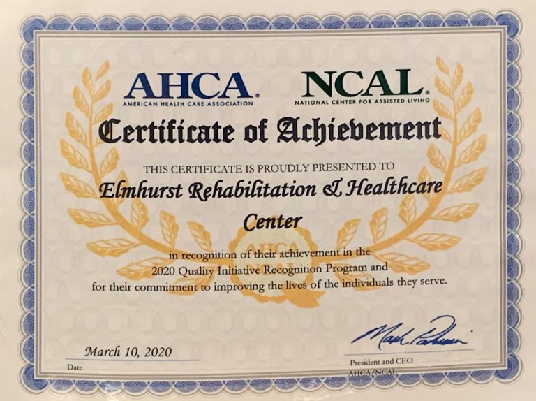 Elmhurst is Certified by the American Health Care